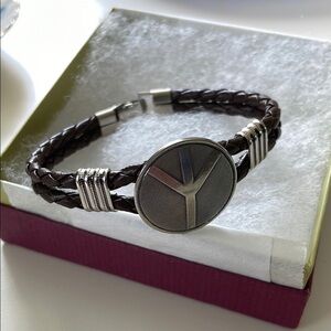 Brown and Silver Jewelry Bracelet with Elegant Accents